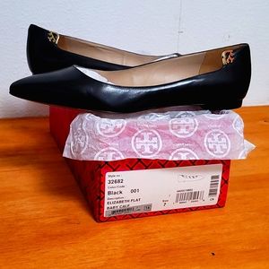Tory Burch, Black Elizabeth Flats, Size 7
